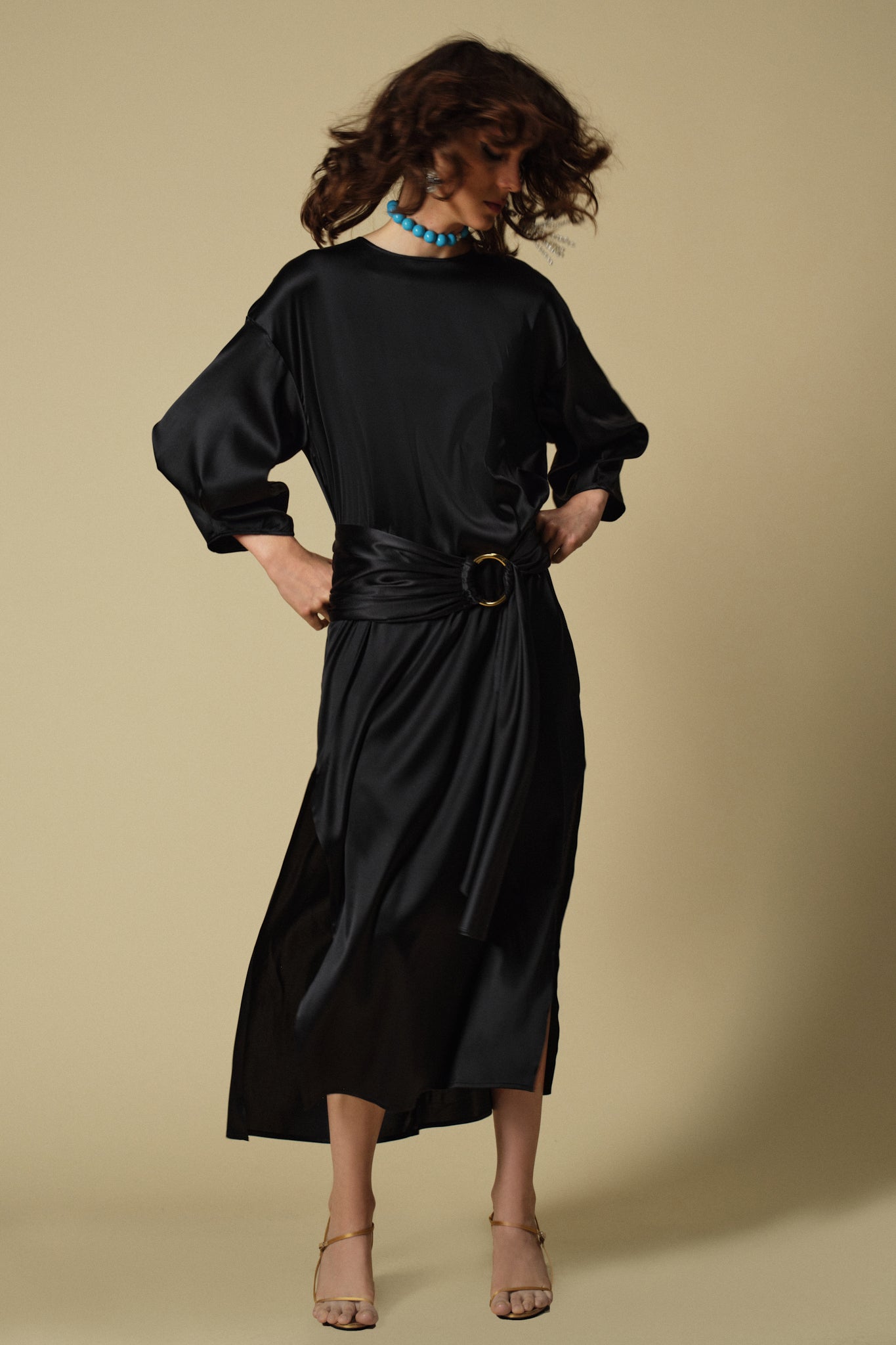 Topkapı Kaftan Dress with Sash Belt